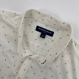Mizzen Main Leeward Shirt Mens XL White Airplane Print Performance Sustainable
